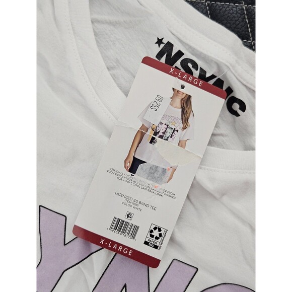 NSYNC Licensed Pop Boy Band White Tee Shirt Graphic Print - Women's XL - Picture 7 of 7